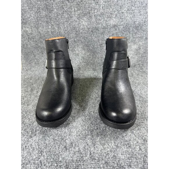 Eurosoft By Sofft Womens 8M Cymberlee Black Ankle Boots  Side Zipper & Buckle - Picture 9 of 16
